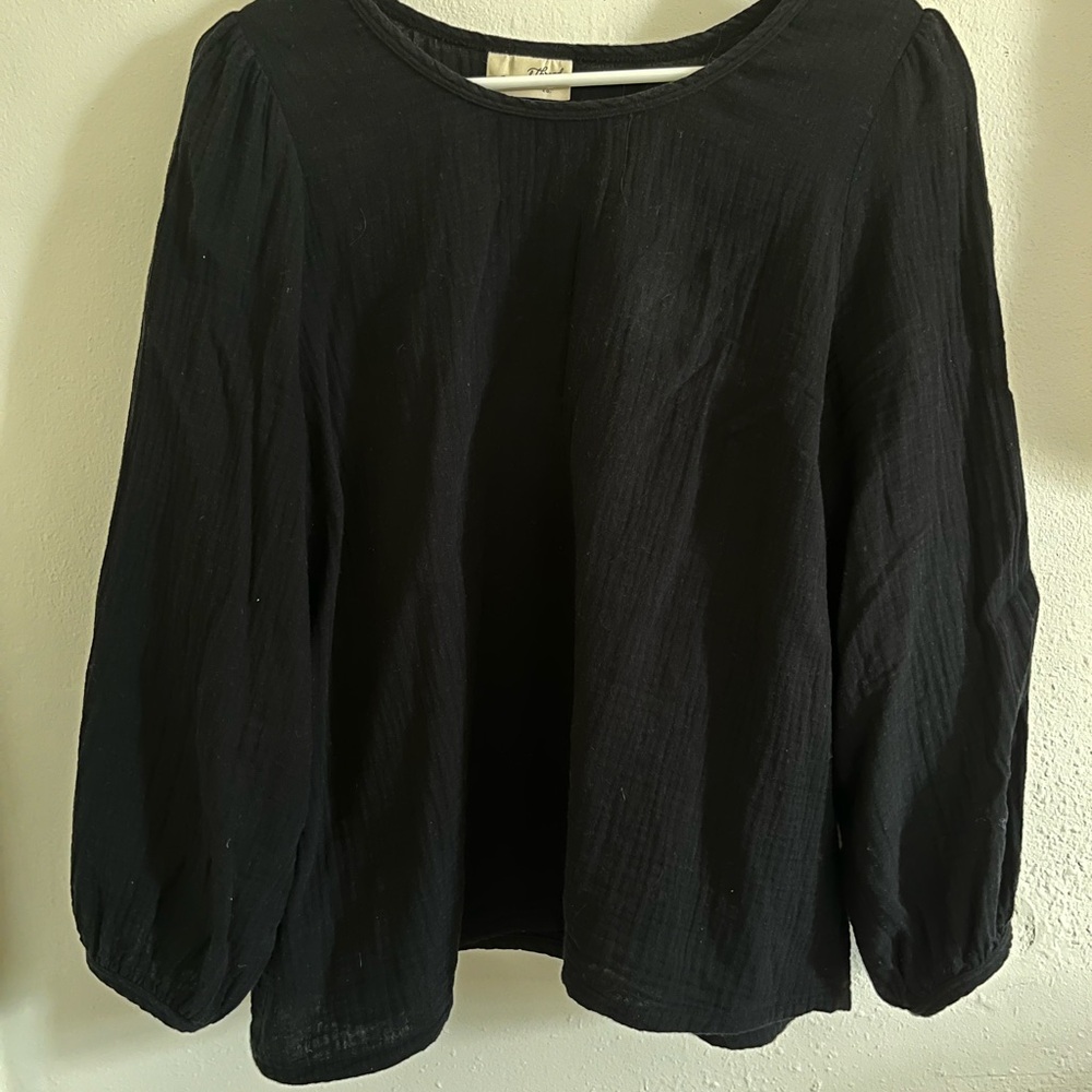 Universal Thread Black Textured Blouse